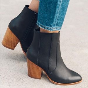 Soludos Emma Ankle Zip Block Heel Booties 9.5